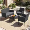 COSTWAY Polyrattan Gartenmöbel Set, Outdoor Gartengarnitur, Produktbild-Vorschau 2