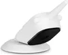 A white baby monitor camera with a black lens area, shown on a white circular base against a white background. Náhled obrázku produktu