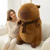 Mascotte grande peluche giocattolo capibara con sciarpa 100 Anteprima dell’immagine prodotto 6