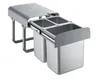 A gray, multi-compartment trash bin system with pull-out bins, shown against a white background. Produktbild-Vorschau