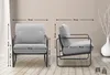 Design-Shop Křeslo Manea  látka / kov- Světle šedá Náhled obrázku produktu 5
