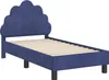 vidaXL Sommier de lit d'enfant avec tête de lit bleu police Voir les images du produit 4