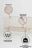 Beistellbett 60x120 cm mit Matratze Cloud Air, Rollen & Produktbild-Vorschau 11