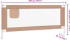 vidaXL Ochrana postele pre batoľatá Taupe 200x25 cm Látka Náhľad obrázku produktu 8