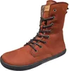 A single brown leather boot with black laces is shown against a white background. Anteprima dell’immagine prodotto