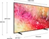 A diagram showing the dimensions of a Samsung television. Produktbild-Vorschau