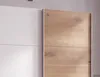 Schwebetürenschrank 2-trg. Kleiderschrank 135 cm Eiche Weiß Produktbild-Vorschau 5