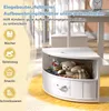 COSTWAY Set di 5 pezzi per bambini, tavolo rotondo con 4 Anteprima dell’immagine prodotto 5