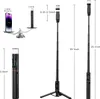 Bluetooth Selfie Stick Stativ mit Licht Füllen, 3in1 Produktbild-Vorschau 4