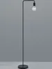 A black floor lamp with a single exposed bulb stands against a plain gray background. Anteprima dell’immagine prodotto