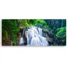 Leinwandbild Wasserfall Natur Grün 150x50 Feeby Grün bild Produktbild-Vorschau 2