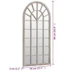 vidaXL Miroir de jardin sable 90x45 cm Fer Voir les images du produit 6