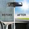 A split image showing a car windshield before and after using a product, with the 'before' side showing water droplets and the 'after' side showing a clear view of a road and sky. Anteprima dell’immagine prodotto