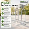 Fahrradanlehnbügel 140 x 88 cm Stahl feuerverzinkt Ø 50 mm Produktbild-Vorschau 7