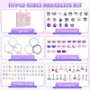 A collage of images showing the contents of a girls' bracelet making kit. Produktbild-Vorschau