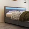 HOME DELUXE - LED Bett NUBE - Dunkelgrau, 270 x 200 cm - Produktbild-Vorschau 5