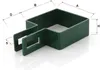 LogistSystem Morsetto terminale quadrato 60x60mm - Verde Anteprima dell’immagine prodotto 2