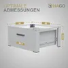 HAGO24 Waschmaschinenuntergestell 63x54x31,5cm Weiß Stahl Produktbild-Vorschau 4