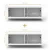 AX LIVING Barvo 2x100 TV Kommode Lowboard Dunkelbraun Produktbild-Vorschau 5