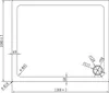 SONNI 120x100x4cm ABS Quadratische Duschwanne rutschfeste Produktbild-Vorschau 7