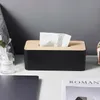 Taschentuchbox Kosmetiktuchbox Tuchspender Bambus Schwarz Produktbild-Vorschau 4