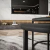 Runder Couchtisch CIRI SLIM 2in1 Schwarz Matt Produktbild-Vorschau 3