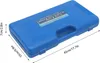 A blue plastic case for a pipe bending tool set, with dimensions indicated by white lines and text. Náhled obrázku produktu