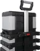 A stack of toolboxes with a retractable handle. Voir les images du produit