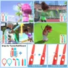 Collage of images showing Nintendo Switch sport accessories in use and disassembled. Produktbild-Vorschau