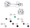 Zirkonia Ohrstecker Silber: Runde Kristall Ohrringe Crystal Produktbild-Vorschau 2