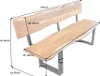 riess-ambiente Massivholz Sitzbank MAMMUT 160cm natur Produktbild-Vorschau 2