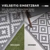 HOMESCAPES Outdoor Teppich wetterfest grau-weiß 120x180 cm, Produktbild-Vorschau 4
