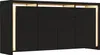Credenza Fortuna Lai nera lucida con LED, mobile TV, Anteprima dell’immagine prodotto 9