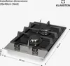 Klarstein Plynový sporák, 2 horáky, 4,2 kW vstavaný plynový Náhľad obrázku produktu 6
