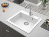 Granitspüle - Spülbecken - Küchenspüle - 57 x 50 cm - Weiss Produktbild-Vorschau 6
