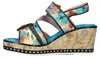 Laura Vita Damen Sandalette Leder mehrfarbig mit Produktbild-Vorschau 4
