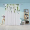 Relaxdays Duschvorhang Pflanzen, Bad Vorhang 180x200, Produktbild-Vorschau 2