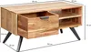 FineBuy Couchtisch Akazie Massivholz 95cm · Rechteckiger Produktbild-Vorschau 3