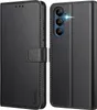 Samsung Galaxy A15 5G Schwarz Leder Klapphülle mit Produktbild-Vorschau 1