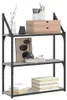 vidaXL Nástenná polica 3 priehradky Grey Sonoma 60x21x78,5 Náhľad obrázku produktu 3