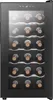 A wine cooler with multiple shelves filled with wine bottles, displayed inside a modern appliance. Produktbild-Vorschau
