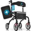 Rollator Faltbar und Leicht mit Sitz - MIT TABLETT - Produktbild-Vorschau 1