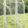 vidaXL Klec pro kuřata stříbrná 200x100x190 cm Pozinkovaná Náhled obrázku produktu 4