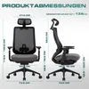 COLAMY Chefsessel, Dunkelgrau, Mesh, 137 kg, Ergonomisch, Produktbild-Vorschau 11