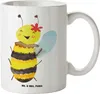 Mr. & Mrs. Panda steingut tasse Biene Happy - Weiß - Produktbild-Vorschau 1