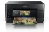 A black Epson Expression Premium XP-7100 printer is shown printing a photograph of Venice. Náhled obrázku produktu