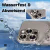A smartphone camera lens protector with diamond-like embellishments, shown with water splashing around it, suggesting water resistance. Anteprima dell’immagine prodotto