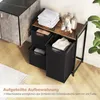 A laundry sorter with three compartments and a shelf, placed in a bathroom or laundry room setting. Produktbild-Vorschau