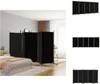 vidaXL 5dílný paraván černý 433x180 cm látka - rozdělovač Náhled obrázku produktu 1