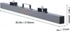 A product shot of a long, gray magnetic sweeper with dimensions indicated by measurement lines and text. Náhľad obrázku produktu
